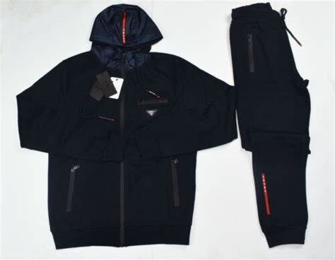 prada sweatsuit men's|designer jogger men sweatsuit.